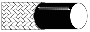 tubo-de-caucho-sintético-negro-con-trenzado-de-acero-galvanizado