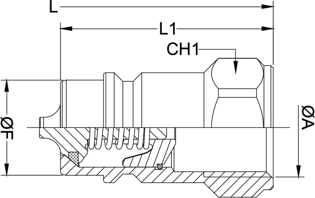 Imagen de 017622-08-08HG1 CUERPO MACHO E/R. 1/2'BSP ISO A