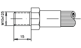 Imagen de 0021198-BB RACOR FRENO MACHO M.10X1.25 L= 15 MM.