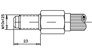 Imagen de 0021196-BB RACOR FRENO MACHO M.10X1.25 L= 23 MM.