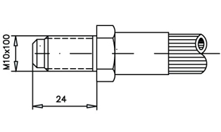 Imagen de 0021194-BB RACOR FRENO MACHO M.10X1 L= 24 MM.