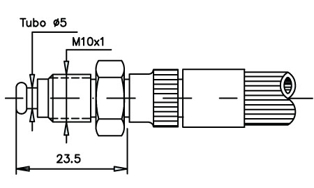 Imagen de 0021190-BB RACOR FRENO MACHO GIRAT. M.10X1