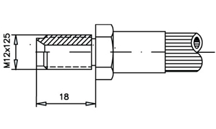 Imagen de 0021133-BB RACOR FRENO MACHO M.12X1.25