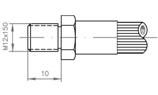 Imagen de 0021128-BB RACOR FRENO MACHO M.12X1.5 L=10 MM.