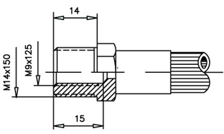 Imagen de 0021116-BB RACOR FRENO MACHO M.14 HEMBRA M.9X1.25