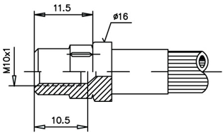 Imagen de 0021156-BB RACOR FRENO HEMBRA MOLETEADA M.10X1