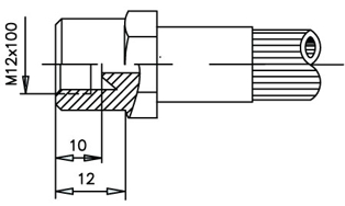 Imagen de 0021172-BB RACOR FRENO HEMBRA 12X1 L= 10 MM.