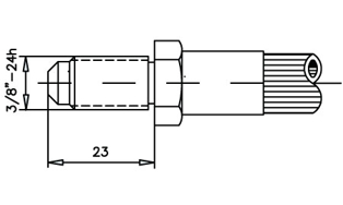 Imagen de 0021125-BB RACOR FRENO MACHO 3/8' 24 h.