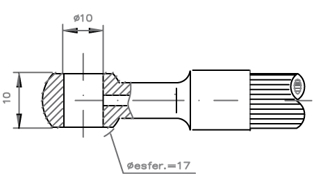 Imagen de 0021176-BB RACOR FRENO ORIENTABLE D.10 ESF.17