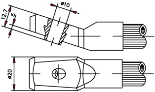 Imagen de 0021178-BB RACOR FRENO ORIENTABLE INCLI. 10 mm