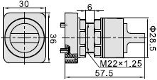 Imagen de 09S3HS05-P11A SELECTOR LEVA VERDE SERIES S3/M3/M5