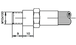 Imagen de 0021137-BB RACOR FRENO MACHO M.10X1 L=9+10 MM.