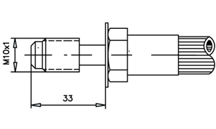 Imagen de 0021205-BB RACOR FRENO ACHO M.10X1 L= 33 MM.