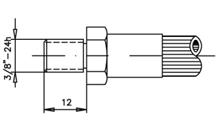 Imagen de 0021107-BB RACOR FRENO 3/8' 24 h.A/PLANO