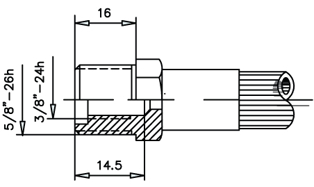 Imagen de 0021119-BB RACOR FRENO M.5/8'26h.XHEMBRA 3/8'