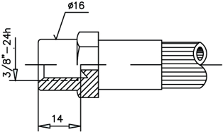 Imagen de 0021155-BB RACOR FRENO HEMBRA 3/8'24 H.