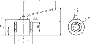 Imagen de 018201-12-12HG2 VALVULA 2 VIAS 3/4' A/INOX.