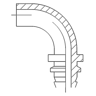 Imagen de 0022090-10-22 ESPIGA LISA MÉTRICA 90º Ø22 MANG.5/8'