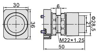 Imagen de 09S3PP05-P11A PULSADOR SALIENTE VERDE SERIES S3/M3/M5