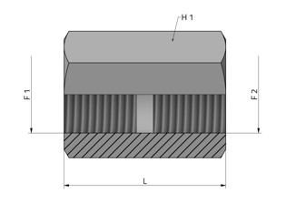 Imagen de 01662-06-08 HEMBRA FIJA DOBLE RECTA 3/8"-1/2" BSPP