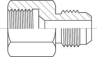 Imagen de 01774-10-08 ADAPT. REDUCCION HG.7/8"JIC - MF.7/16"JIC